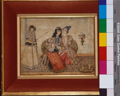 Two Lovers, 1838 by Persian School