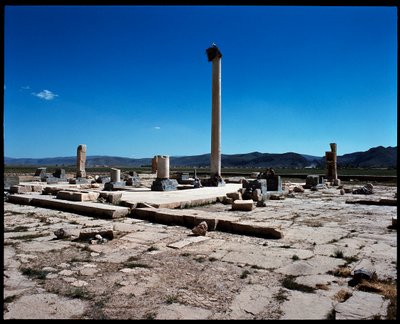 View of the remains of the first royal palace, built under Cyrus by Persian School