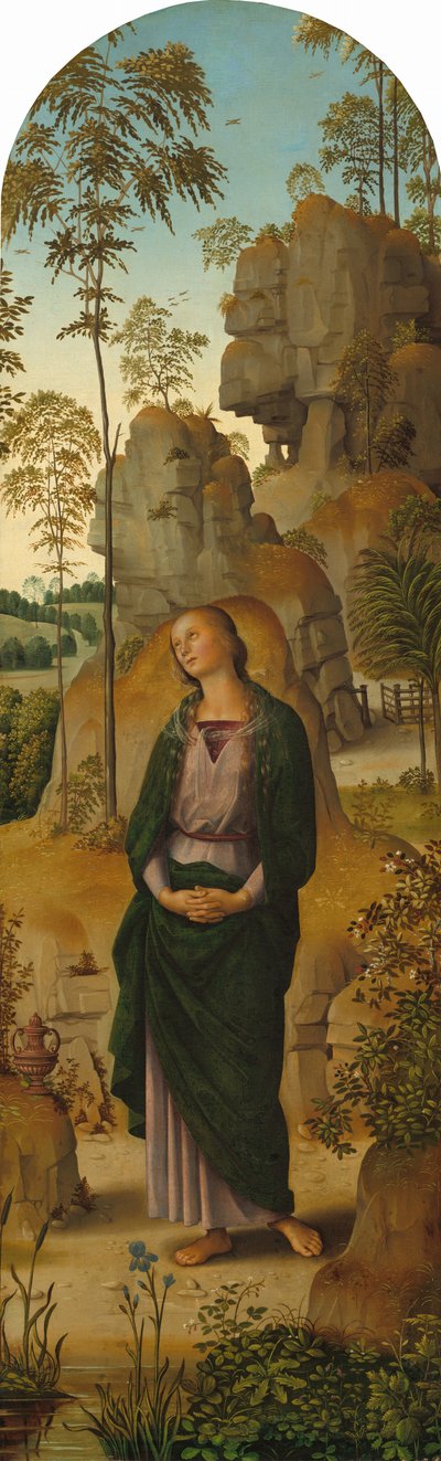 The Crucifixion with the Virgin, Saint John, Saint Jerome, and Saint Mary Magdalene by Perugino