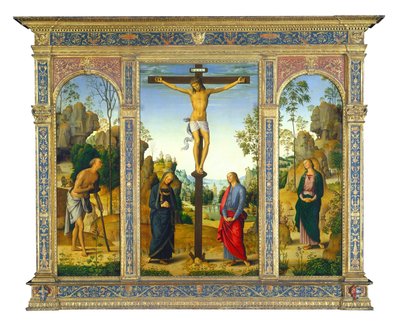 The Crucifixion with the Virgin, Saint John, Saint Jerome, and Saint Mary Magdalene by Perugino