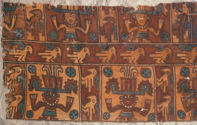 Cloth with gods and birds, Tiahuanaco Culture by Peruvian School