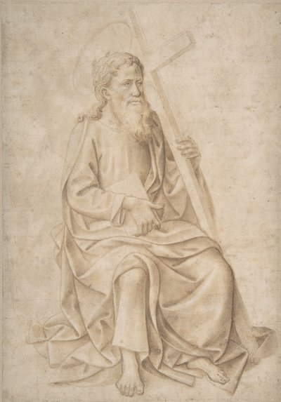 Saint Philip Seated, Holding a Book and a Cross by Pesello Peselli