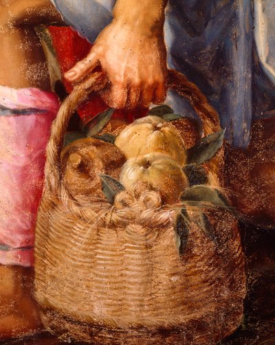 Basket of Fruit (detail) by Peter (1548 1628) Candid