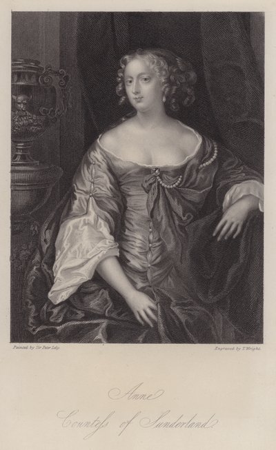 Anne Spencer, 3rd Countess of Sunderland (engraving) by Peter (after) Lely