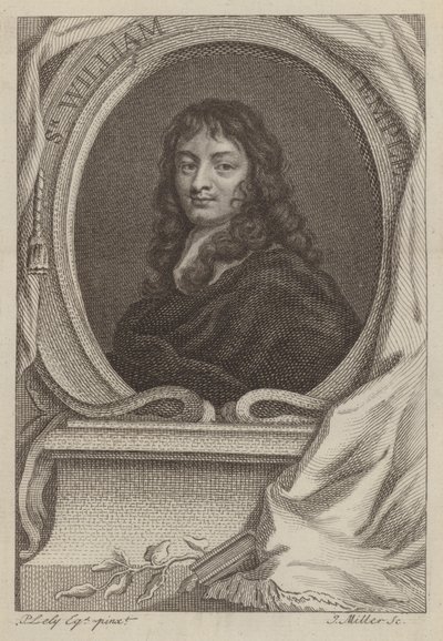 Sir William Temple, English Diplomat and Writer (engraving) by Peter (after) Lely
