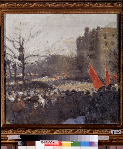 Revolutionary Demonstration in February 1917 by Peter Alexandrovich Nilus