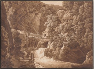 The Orrido di Bellano near Lake Como by Peter Birmann