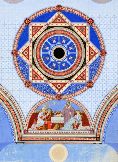 Ottawa Opera House, Ottawa, Illinois, Wall Stencil Design, c. 1875 by Peter Bonnett Wight