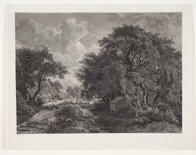 Road through a Village with Tall Trees by Peter Christian Schøler