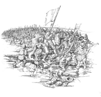 Battle of Blore Heath, Staffordshire, 1459 by Peter Dunn