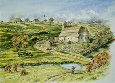 Wharram Percy Medieval Village by Peter Dunn