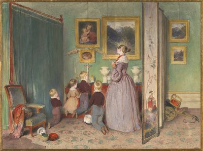 The Evening Prayer Archduchess Sophie with Children by Peter Fendi