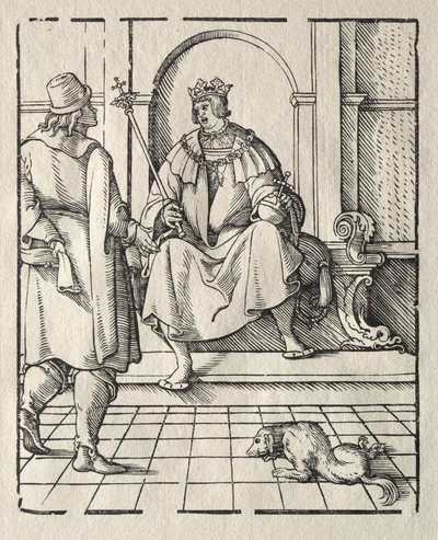 A King Enthroned by Peter Flötner