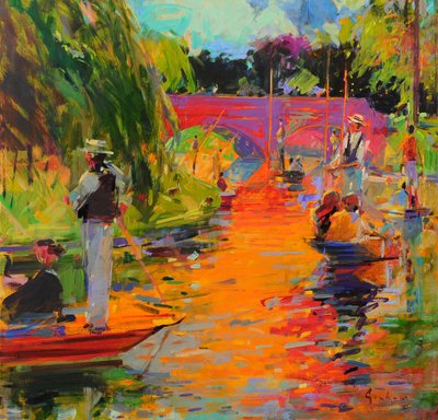 A Day on the River Cam by Peter Graham (Contemporary)