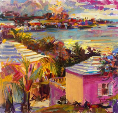 Dusk Reflections, Bermuda by Peter Graham (Contemporary)