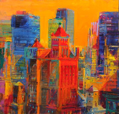 Midtown Manhattan from The Waldorf by Peter Graham (Contemporary)