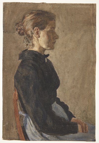 Portrait of the Painter Christine Swane, née Larsen, as a Young Woman by Peter Hansen
