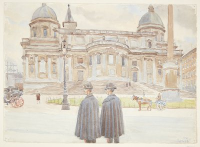 Two Carabinieri Outside Santa Maria Maggiore by Peter Hansen