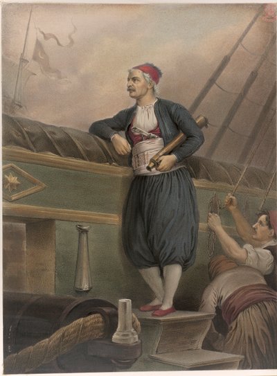 A Greek sailor on board a ship, from an 