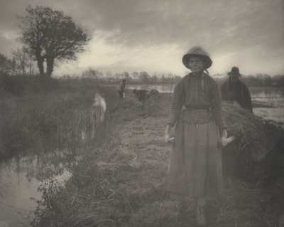 Poling the Marsh Hay by Peter Henry Emerson, Thomas Frederick Goodall