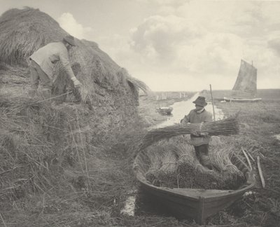 Ricking the Reed, 1886 by Peter Henry Emerson, Thomas Frederick Goodall
