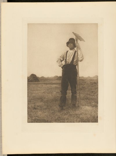 Haymaker with Rake. Norfolk. by Peter Henry Emerson