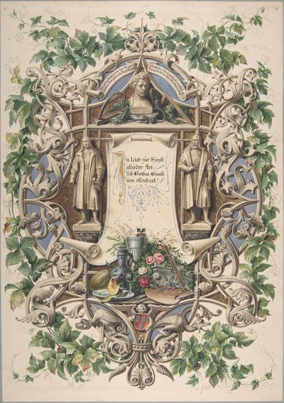 Homage from Bavarian Artists to King Ludwig I, 1874 by Peter Herwegen