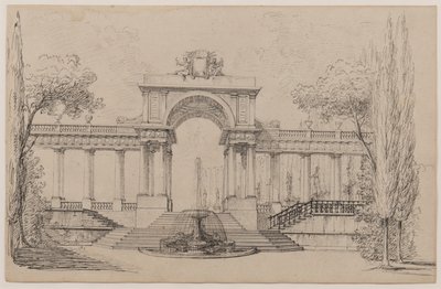 Architectural elevation by Peter Hubert Des Vignes