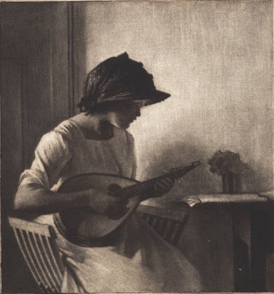 The Mandolin Player by Peter Vilhelm Ilsted