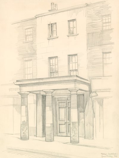 Marylebone Theatre, London, entrance in Church Street, built in 1837 by Peter Jackson