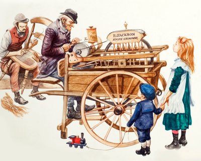 Nineteenth Century knife grinder by Peter Jackson