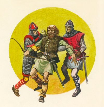 Norman soldiers arresting an outlaw by Peter Jackson