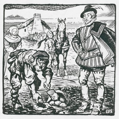 Sir Walter Raleigh Introducing Potatoes from America by Peter Jackson
