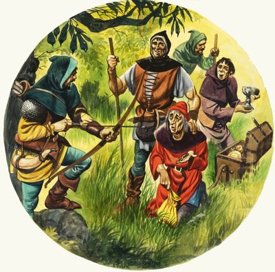 The Wonderful Story of Britain: The Wise King Edward. Highway Robbers Claim Their Latest Victim by Peter Jackson