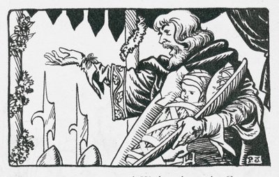 The First Prince of Wales, Born in Caernarvon Castle, is Presented to the Welsh People by King Edward I by Peter Jackson