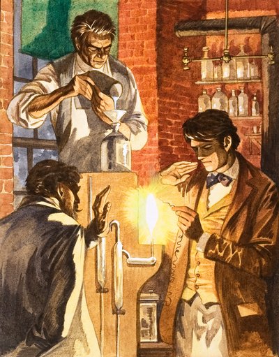 Thomas Edison and Joseph Swan create the electric light by Peter Jackson