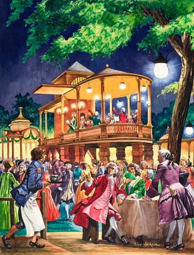 Vauxhall Pleasure Gardens Around 1750 by Peter Jackson