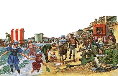 Victorian Beach Scene by Peter Jackson