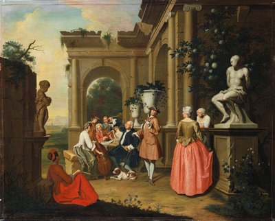 A Concert by a Portico, 1739 by Peter Jacob Horemans