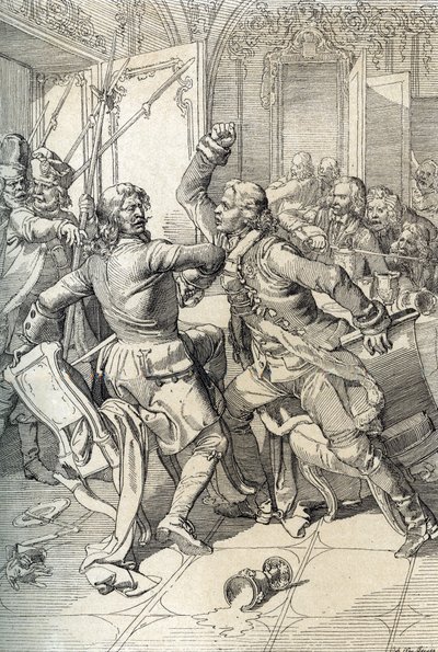 Streltsy Revolt: Arrest of Members of Streltsy Regiments After Their Uprising in 1698 Against Progressive Innovations of Tsar Peter the Great, Russia by Peter Johann Nepomuck Geiger