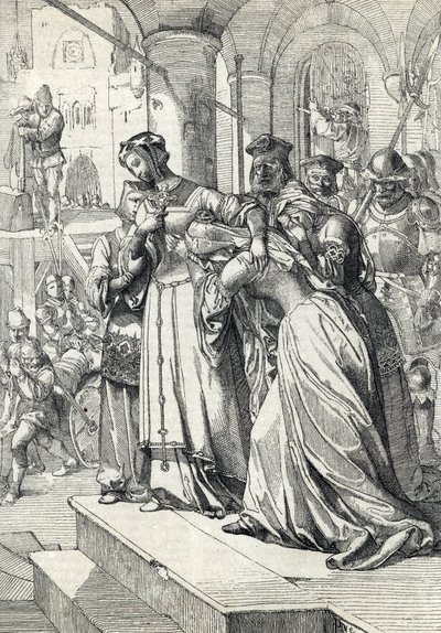 The execution of Lady Jane Grey (1537-1554) Jane Grey was executed in 1554 at the Tower of London Feather drawing from Anton Ziegler
