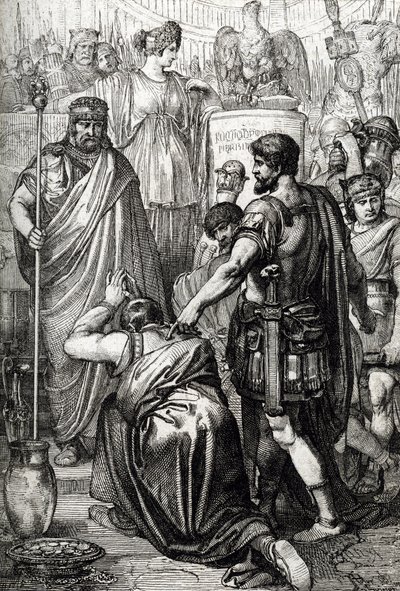 Vandal War: The Surrender of King Gelimer to General Belisarius by Peter Johann Nepomuck Geiger