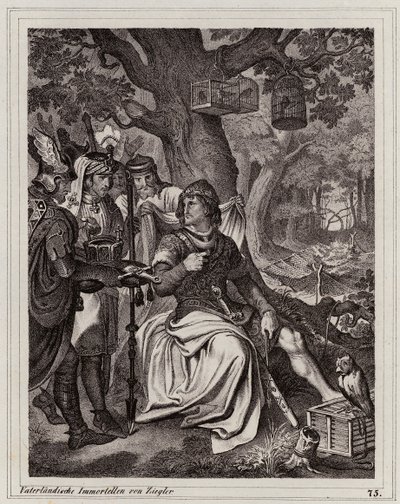 Henry the Fowler receiving news that he is King of East Francia, 919 by Peter Johann Nepomuk Geiger