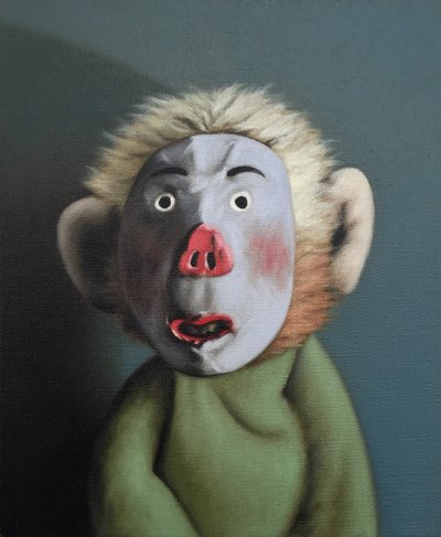 Monkey in Pig Mask, 2005 by Peter Jones