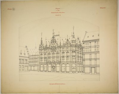 Rathskeller Neubau, Halle (Saale), Saxony-Anhalt, Germany, Perspective by Peter Joseph Weber