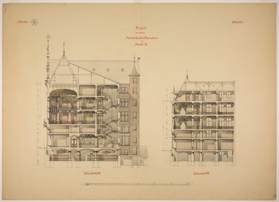 Rathskeller Neubau, Halle (Saale), Saxony-Anhalt, Germany, Two Sections by Peter Joseph Weber