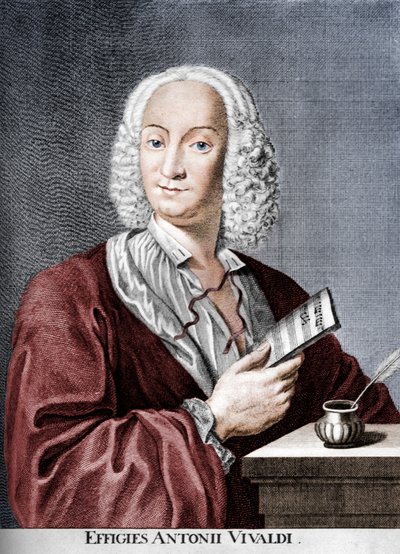 Antonio Vivaldi, Italian Baroque composer, Catholic priest, and virtuoso violinist by Peter La Cave