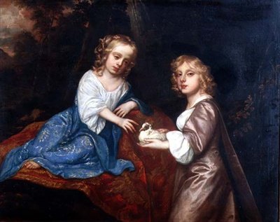 Double Portrait of Charles Dormer, Viscount Ascott and His Sister, Lady Elizabeth Dormer by Peter Lely