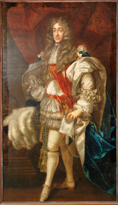 Portrait of King James II, Full Length, in Garter Robes by Peter Lely