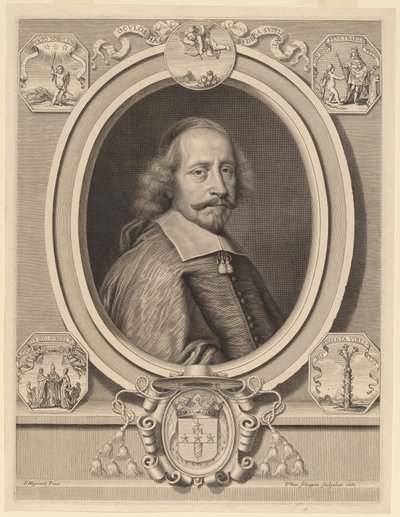 Cardinal Jules Mazarin by Peter Ludwig van Schuppen after Pierre Mignard I